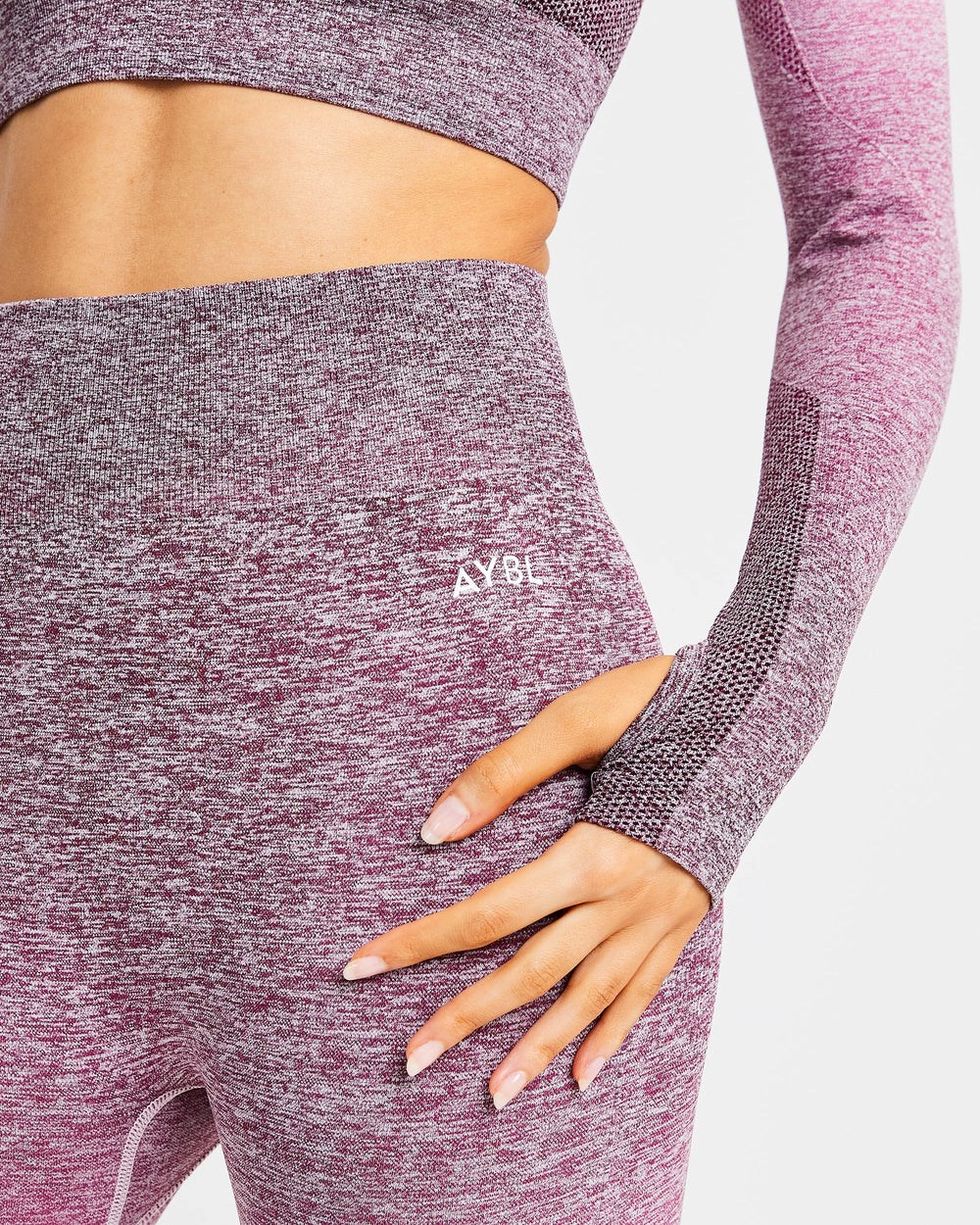 AYBL Pulse Ombré Seamless Leggings Plum | 26DLGCQXS