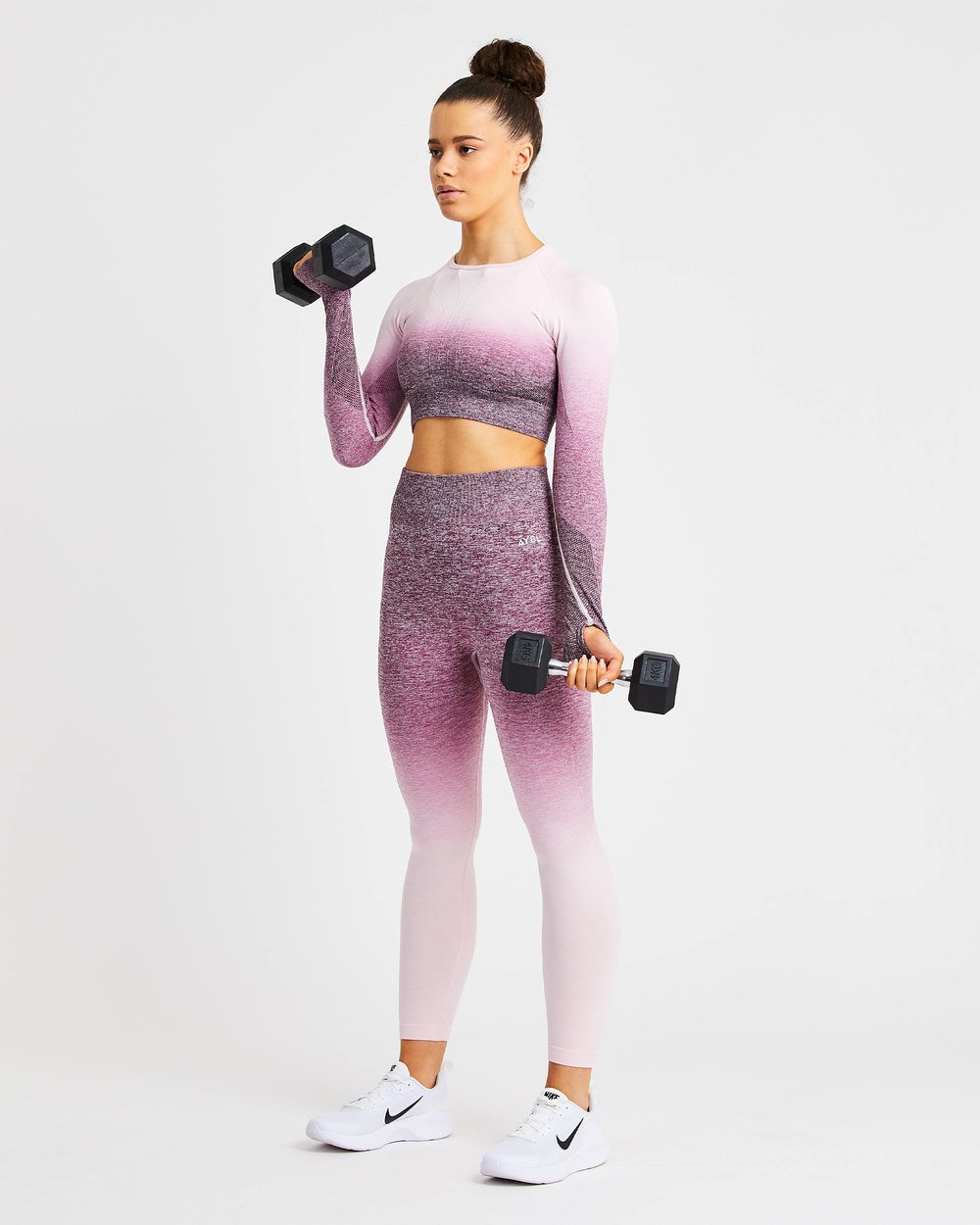 AYBL Pulse Ombré Seamless Leggings Plum | 26DLGCQXS