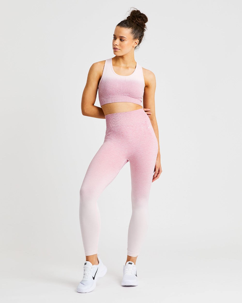 AYBL Pulse Ombré Seamless Leggings Ruzove | 89WMJXHVB