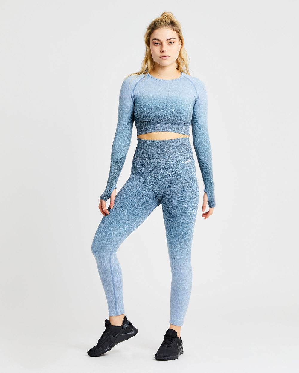 AYBL Pulse Ombré Seamless Leggings Teal | 30ILTBHOS