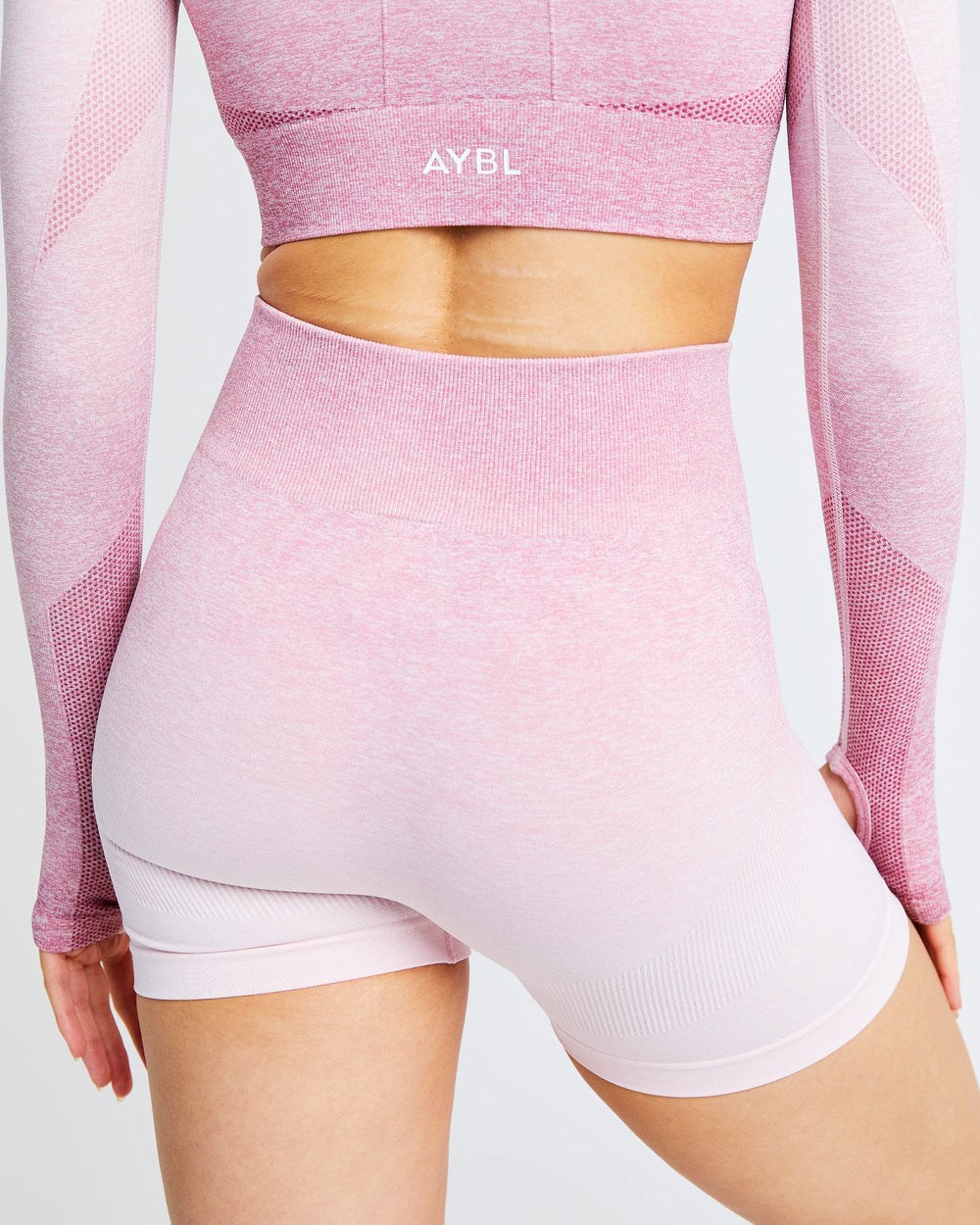 AYBL Pulse Ombré Seamless Shorts Ruzove | 51WMVABRY