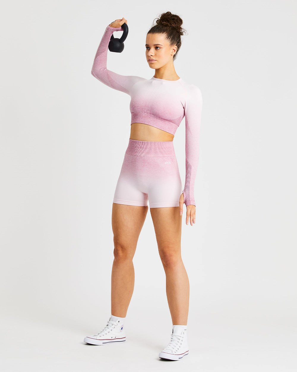 AYBL Pulse Ombré Seamless Shorts Ruzove | 51WMVABRY