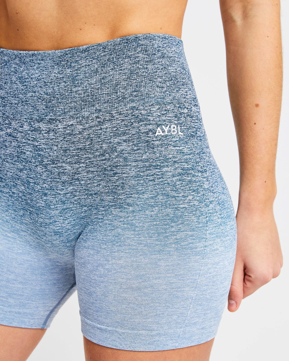 AYBL Pulse Ombré Seamless Shorts Teal | 09FVJUNGX