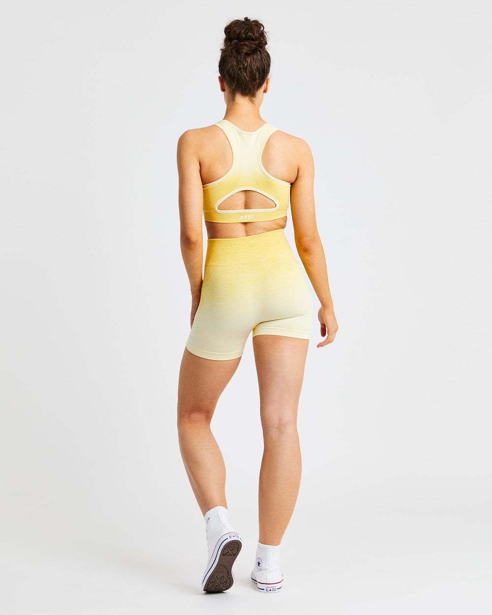 AYBL Pulse Ombré Seamless Shorts Žlté | 68KTMASEN