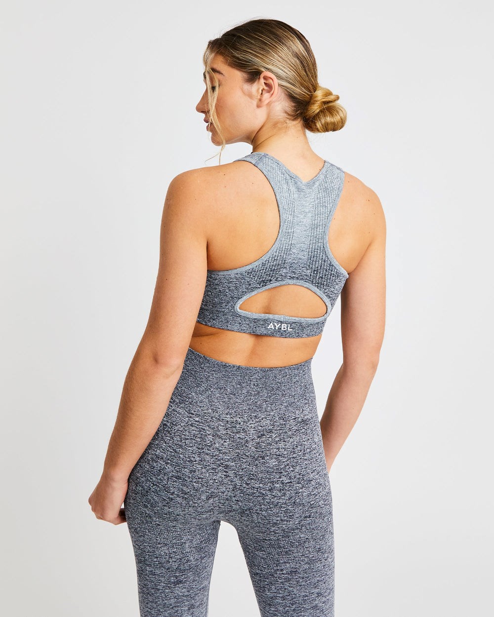 AYBL Pulse Ombré Seamless Sports Bra Siva | 07BQVAFOJ