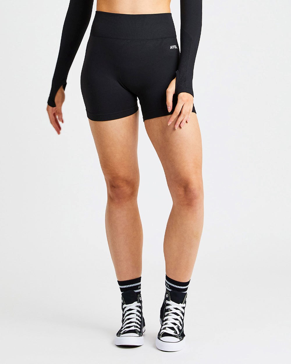 AYBL Pulse Seamless Shorts Čierne | 53ECFXJIN