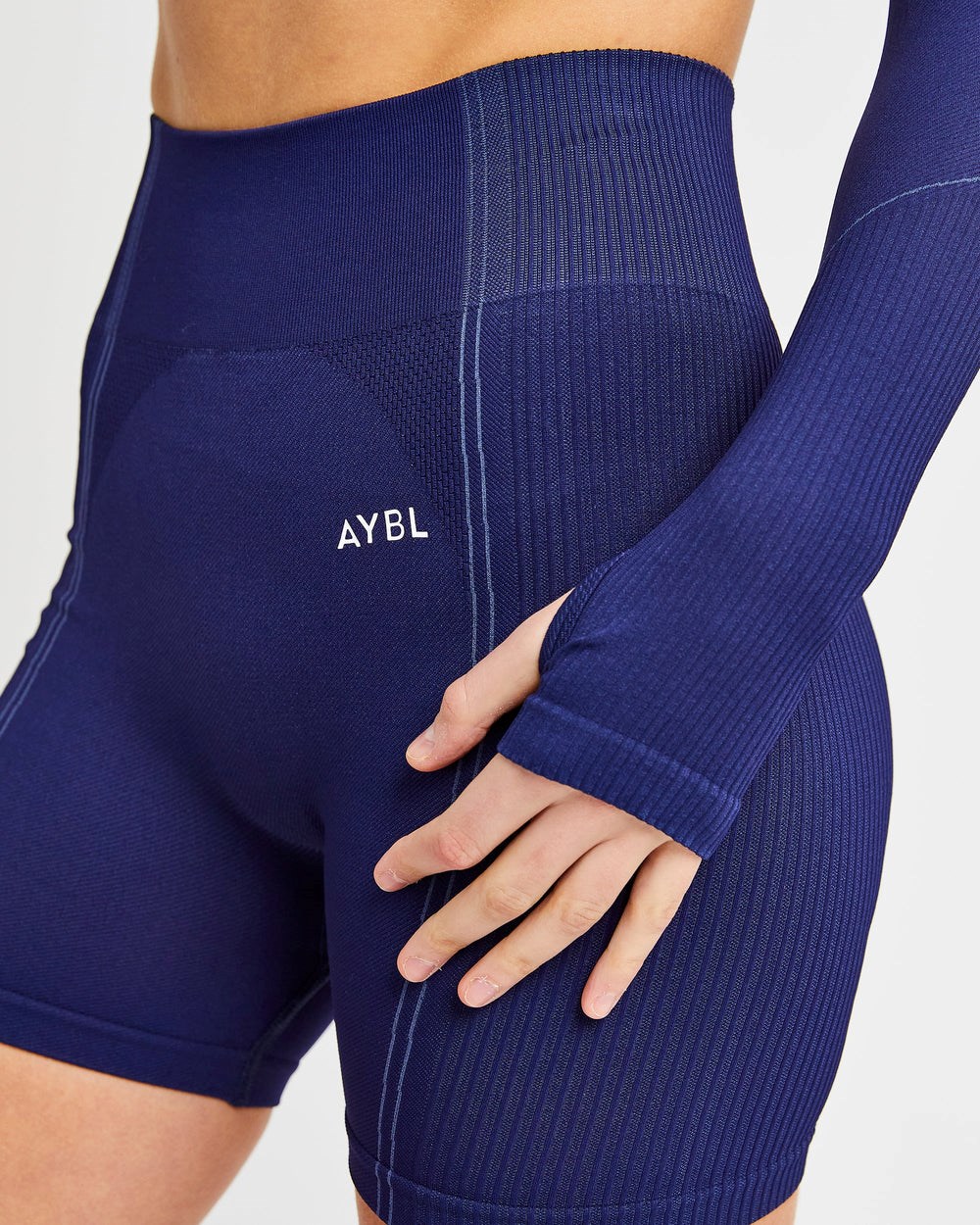 AYBL Reflex Seamless Long Sleeve Crop Top Kráľovská Modrá Modre | 10FTUWXED