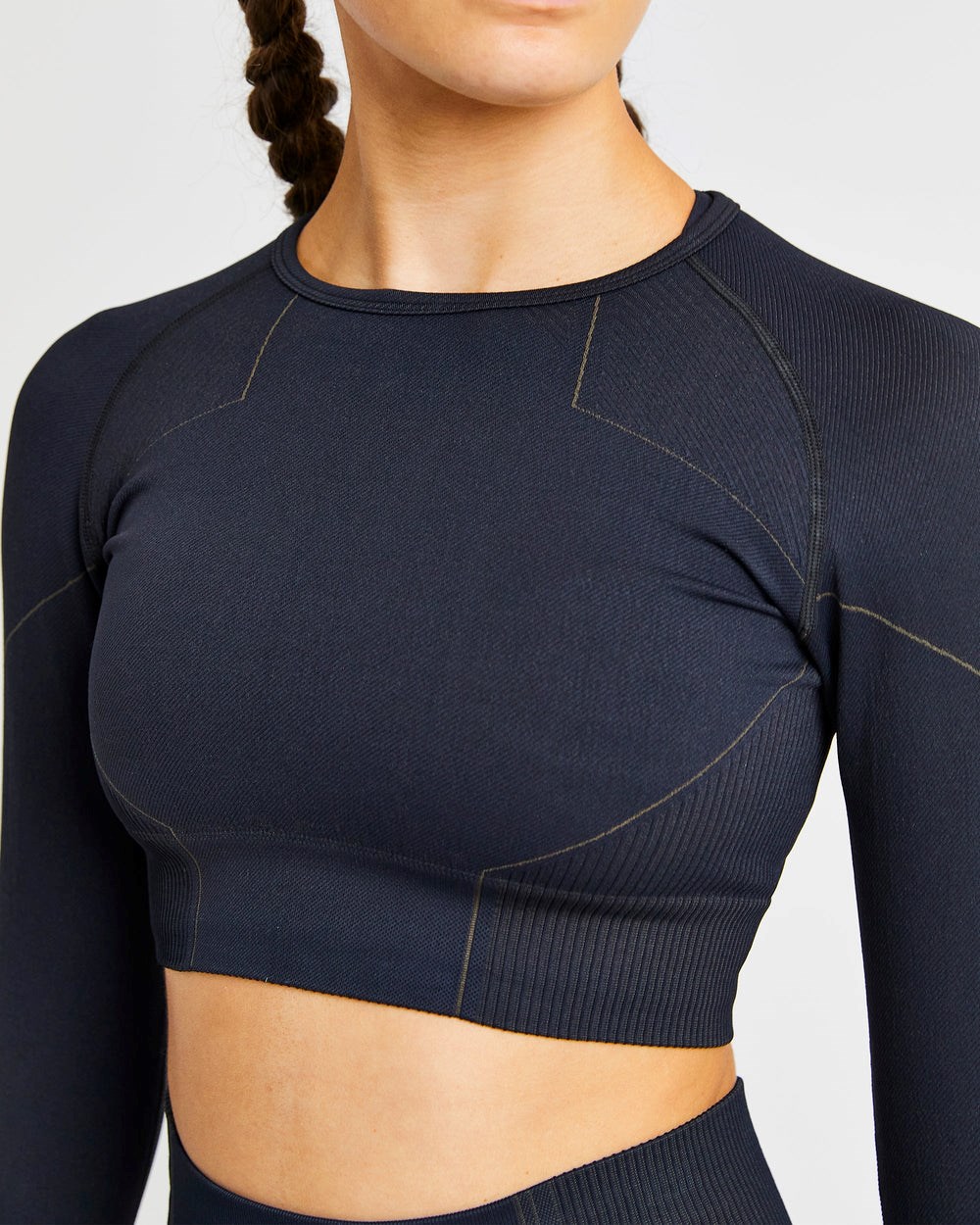 AYBL Reflex Seamless Long Sleeve Crop Top Čierne | 42KAJLGET