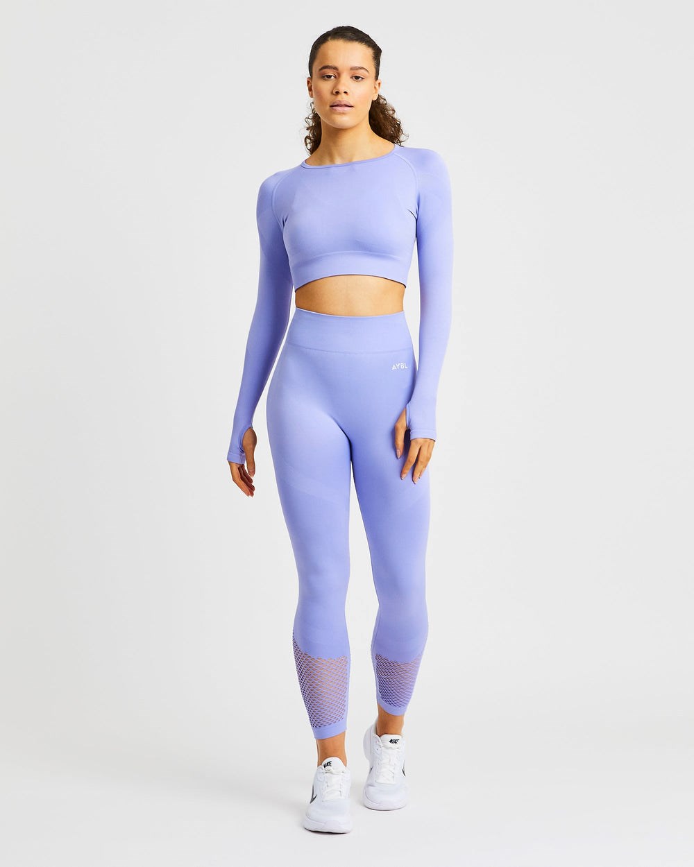 AYBL Reform Seamless Long Sleeve Crop Top Nachový | 25HMBEIVN