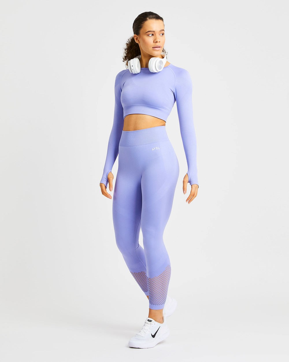 AYBL Reform Seamless Long Sleeve Crop Top Nachový | 25HMBEIVN