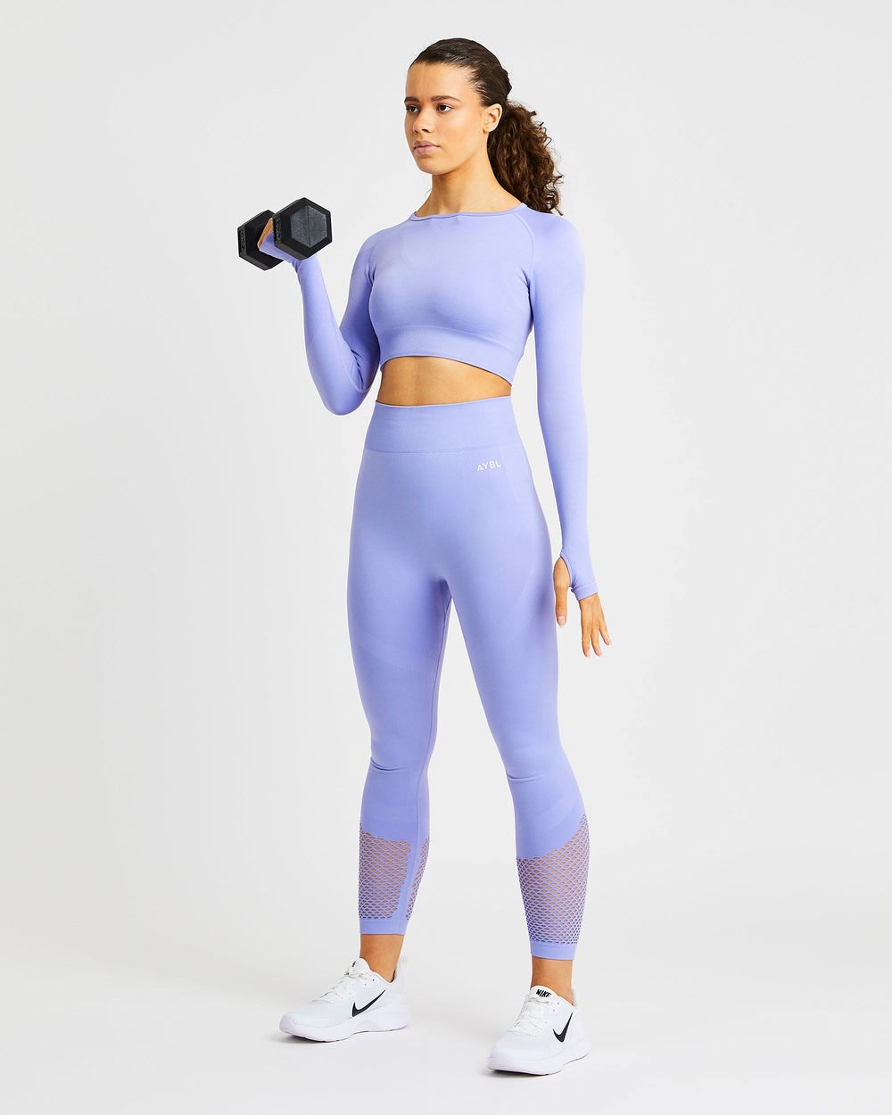 AYBL Reform Seamless Long Sleeve Crop Top Nachový | 28LMATPWF