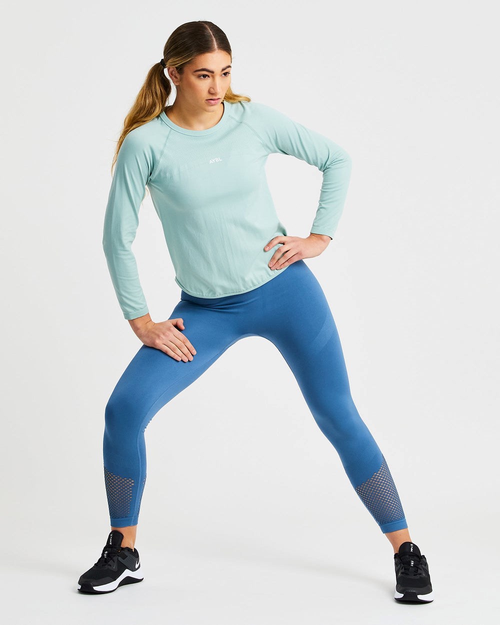 AYBL Reform Seamless Long Sleeve T Shirt Zelene | 30EKFCOTP