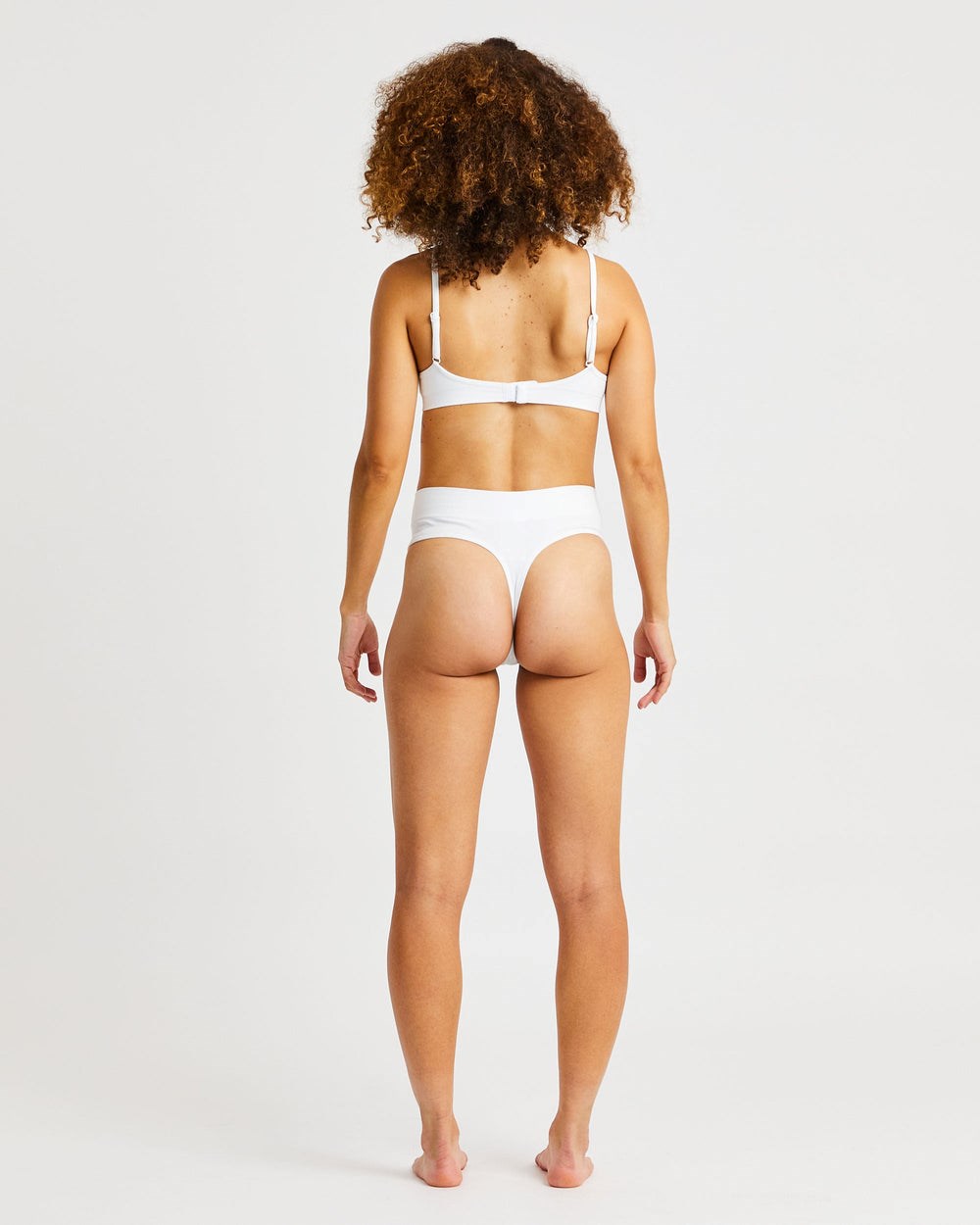 AYBL Seamless High Rise Tanga Biele | 19IPYWMNK