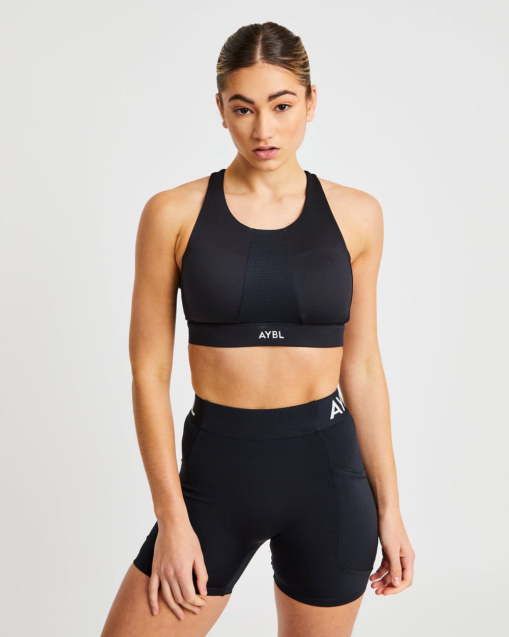 AYBL Sportive High Neck Sports Bra Čierne | 96DSMEVYW