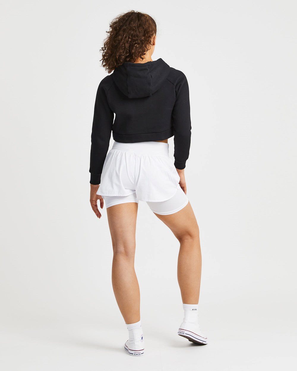 AYBL Staple Crop Hoodie Čierne | 76XPDTSWE