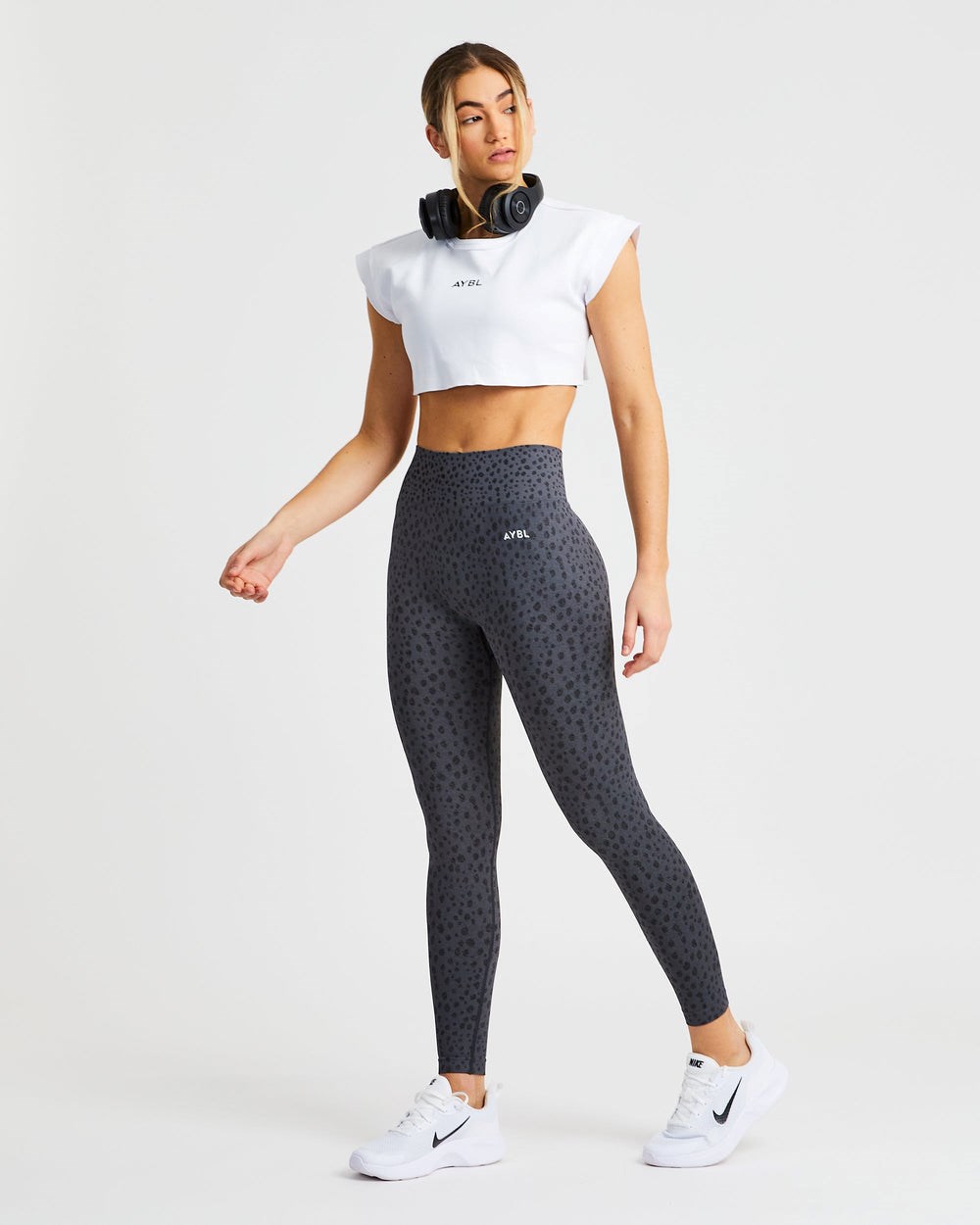 AYBL Tréningová Crop Top Biele | 13WHXDZRL