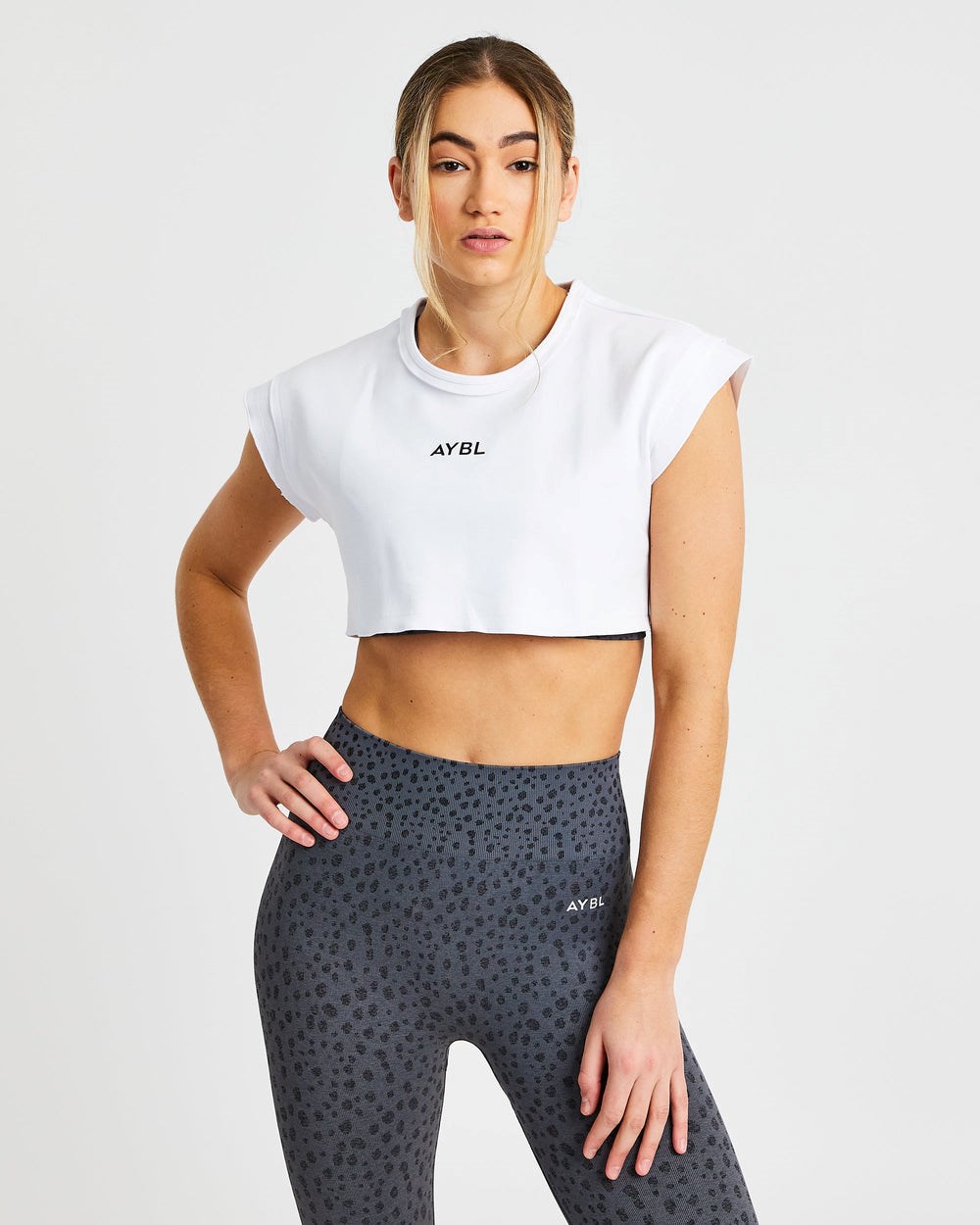 AYBL Tréningová Crop Top Biele | 13WHXDZRL