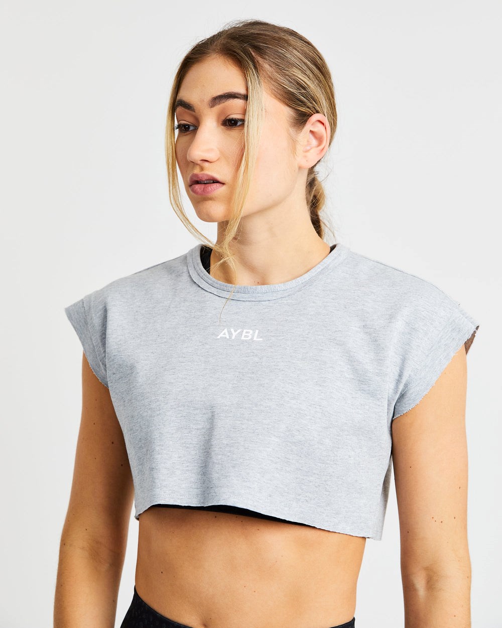 AYBL Tréningová Crop Top Siva | 08RDYWXJO