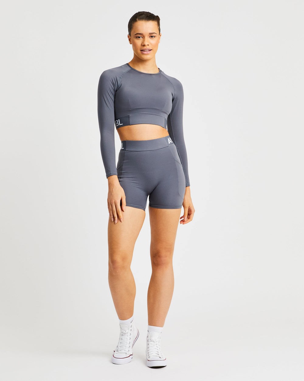 AYBL Tréningová Long Sleeve Crop Top Siva | 19MTAVKLO