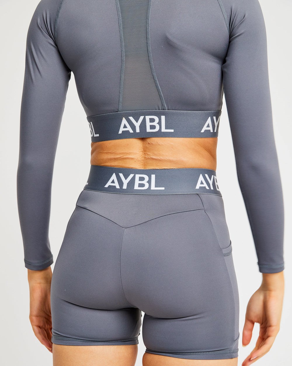 AYBL Tréningová Long Sleeve Crop Top Siva | 19MTAVKLO