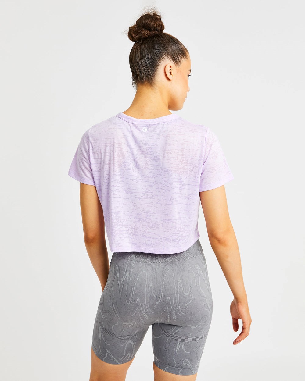 AYBL Velocity Crop T Shirt Lilac | 10GXZCYNP