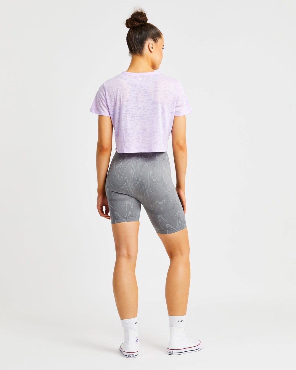 AYBL Velocity Crop T Shirt Lilac | 10GXZCYNP