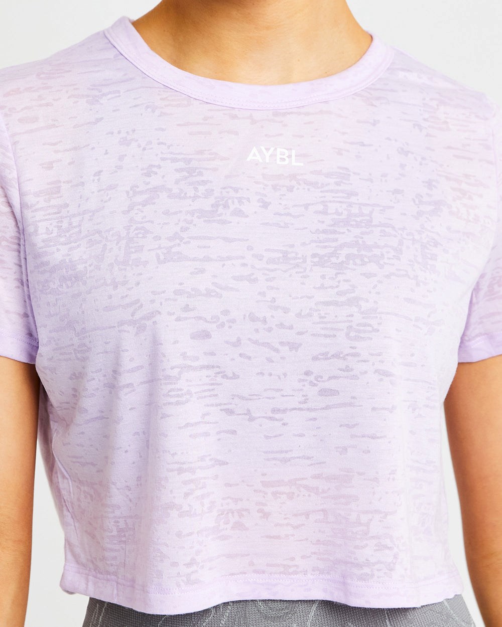 AYBL Velocity Crop T Shirt Lilac | 10GXZCYNP