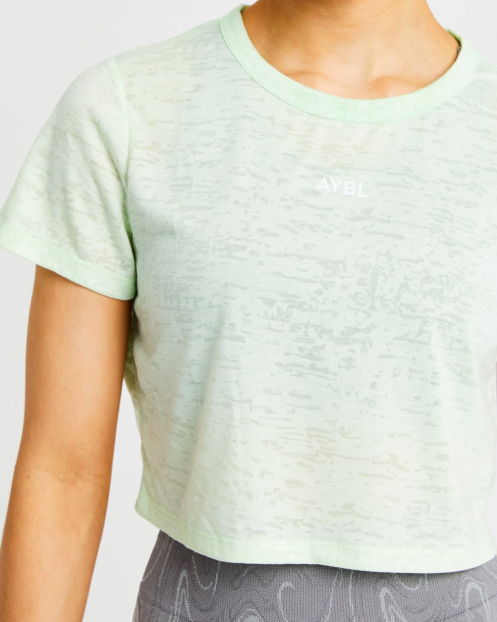 AYBL Velocity Crop T Shirt Mätové | 02ULFBNXM