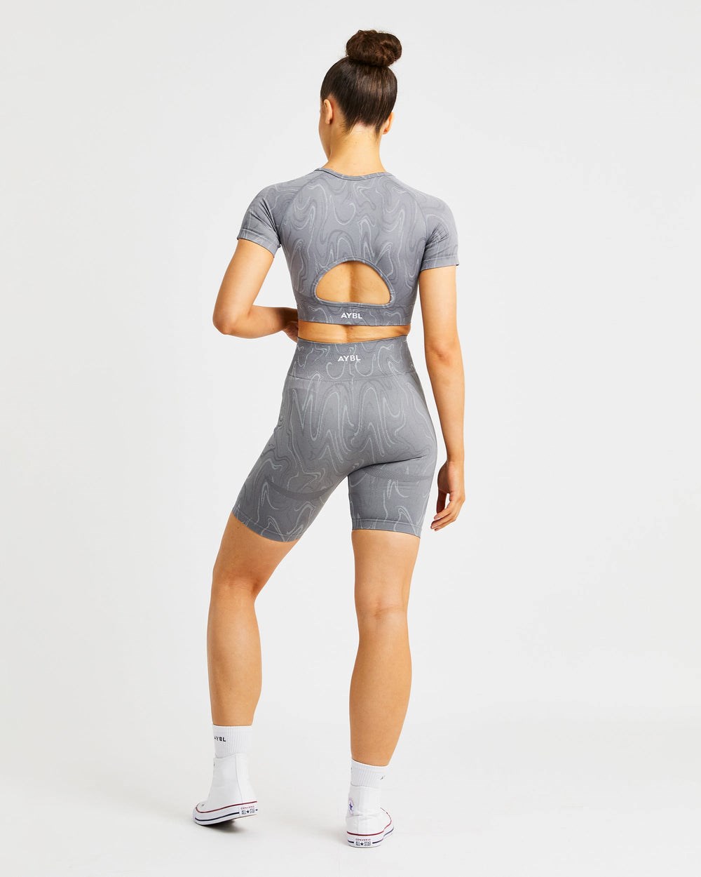 AYBL Velocity Seamless Crop Top Siva | 04ZPLMTRE