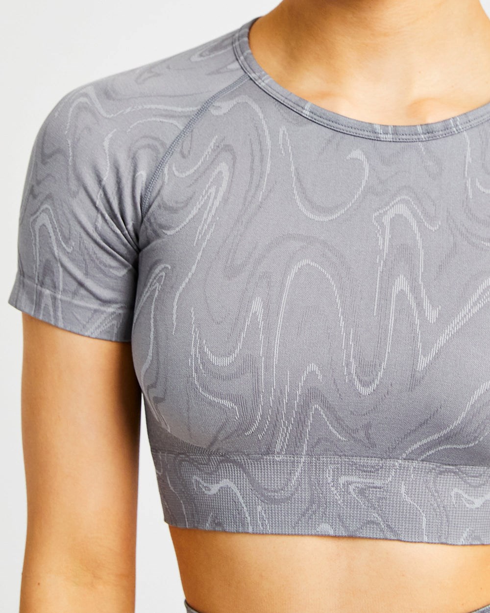 AYBL Velocity Seamless Crop Top Siva | 04ZPLMTRE