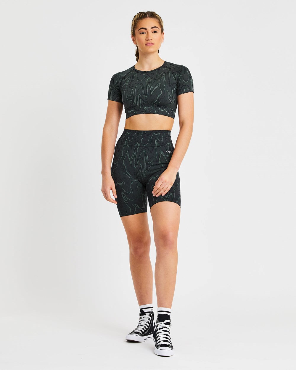 AYBL Velocity Seamless Crop Top Čierne | 21CBFKGMH