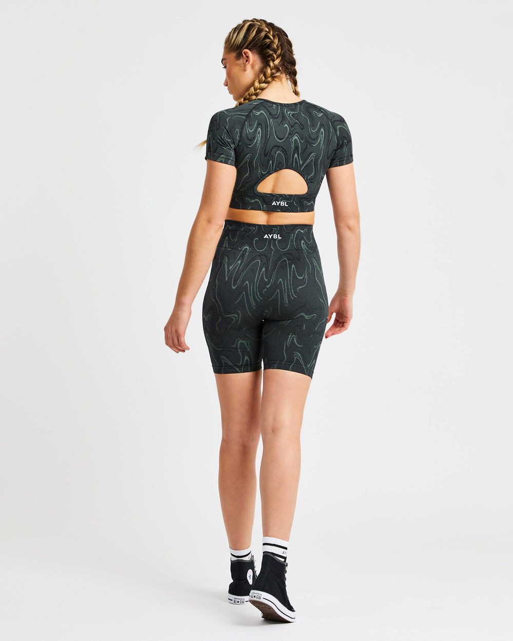 AYBL Velocity Seamless Crop Top Čierne | 21CBFKGMH