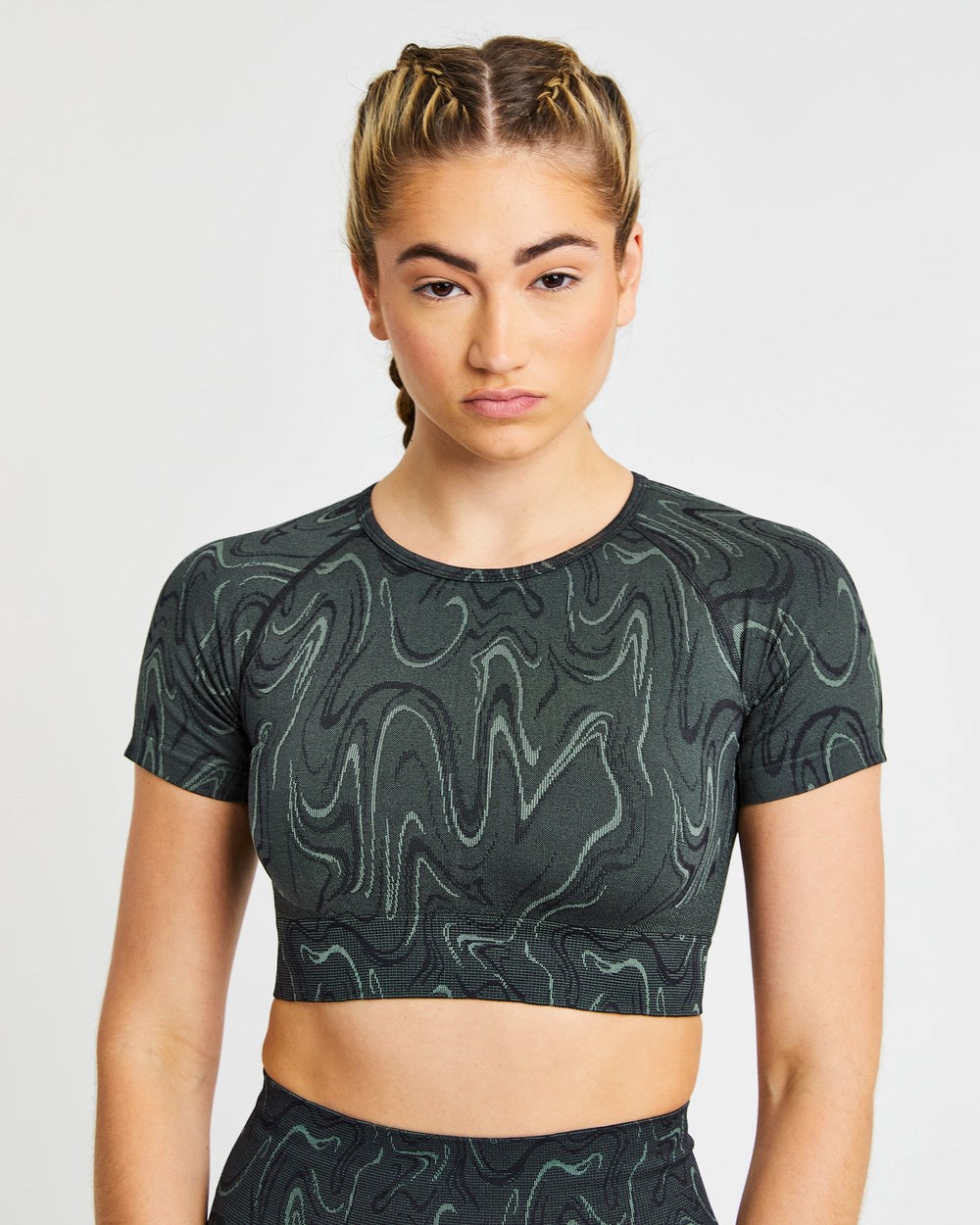 AYBL Velocity Seamless Crop Top Čierne | 21CBFKGMH