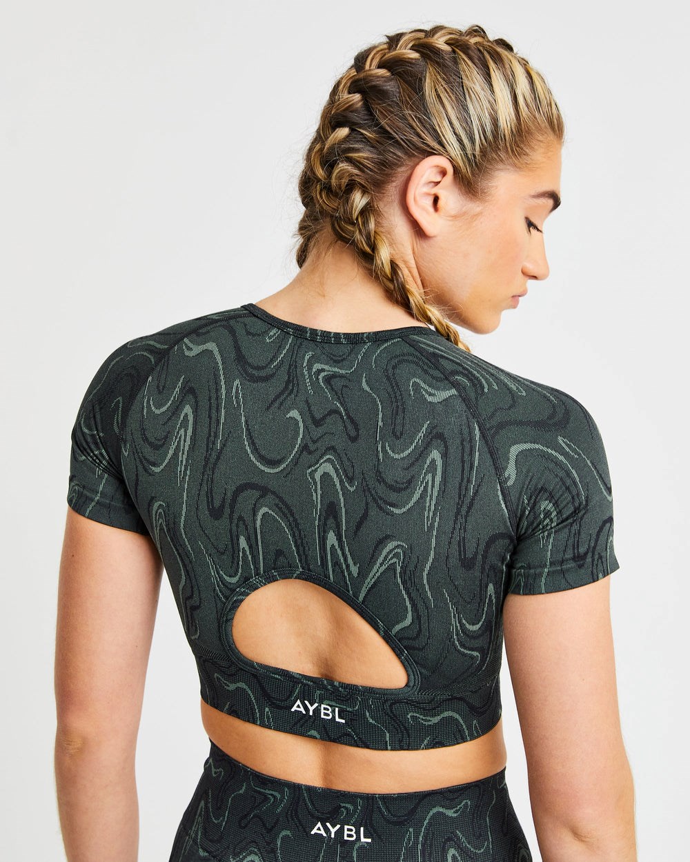 AYBL Velocity Seamless Crop Top Čierne | 85VBAXYCF