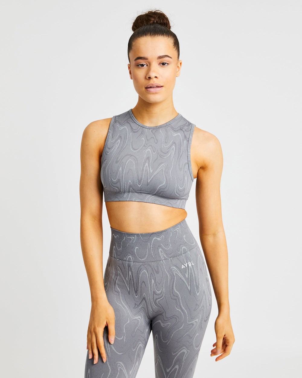 AYBL Velocity Seamless Crop Vest Siva | 31RUCDHQA