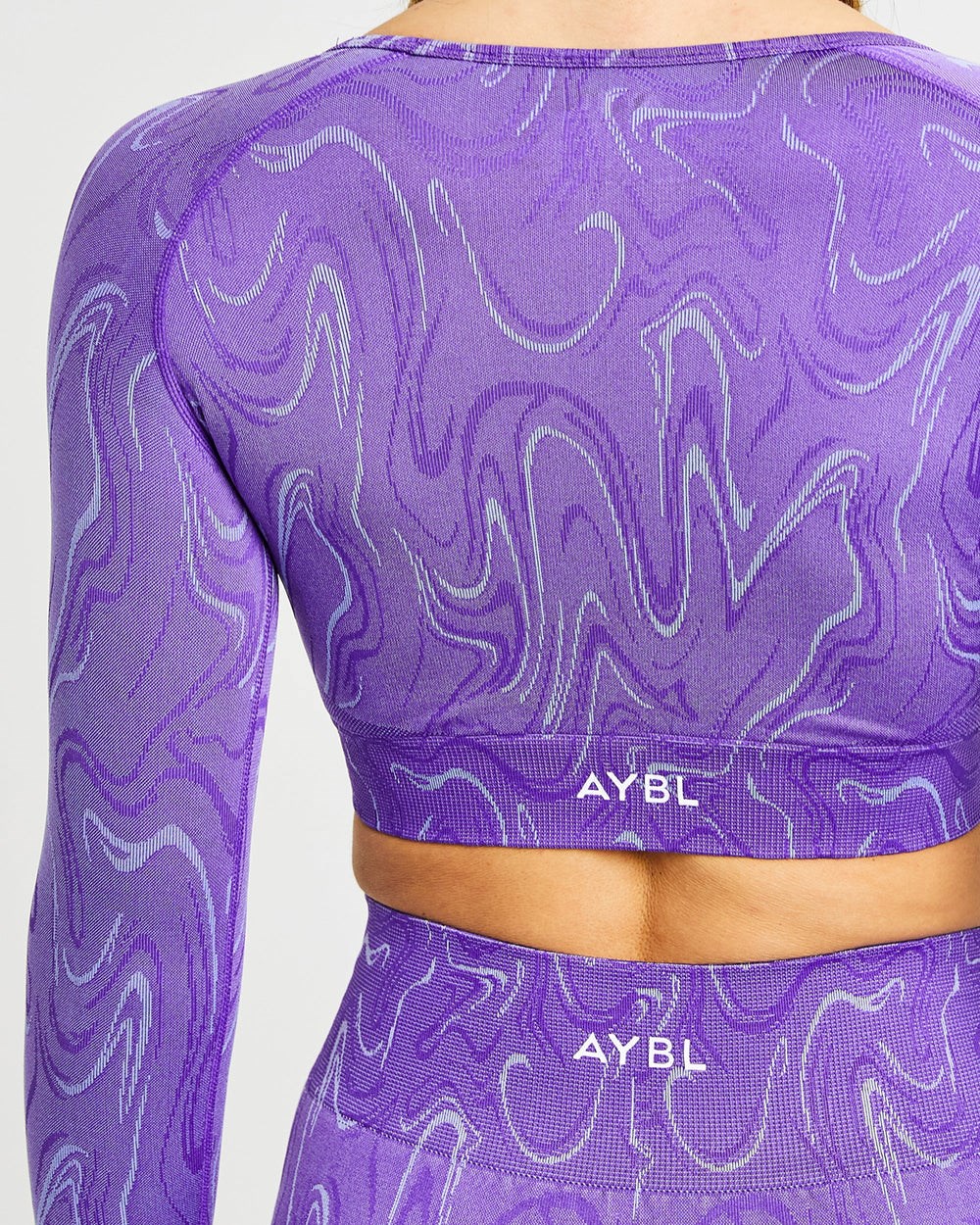 AYBL Velocity Seamless Long Sleeve Crop Top Nachový | 21HSXYOVU