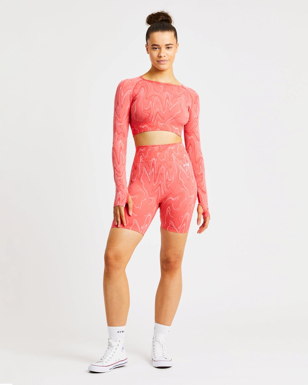 AYBL Velocity Seamless Long Sleeve Crop Top Koralove | 79GNPLUEW